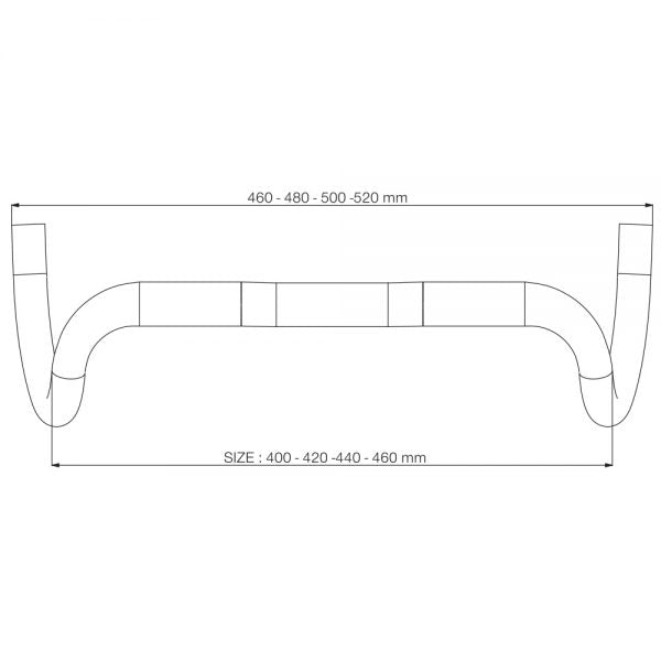 handlebar width gravel bike Deda GRAVEL100 Handlebar