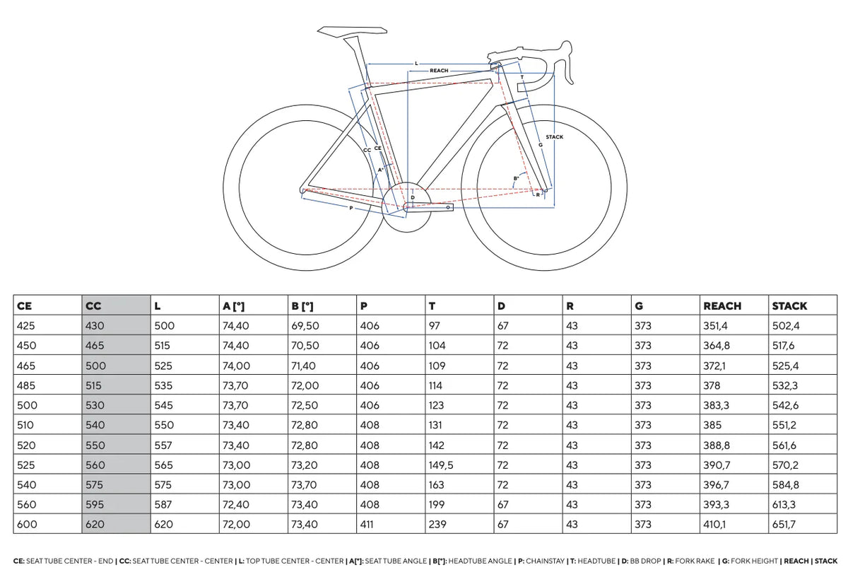Pinarello f10 size chart hotsell