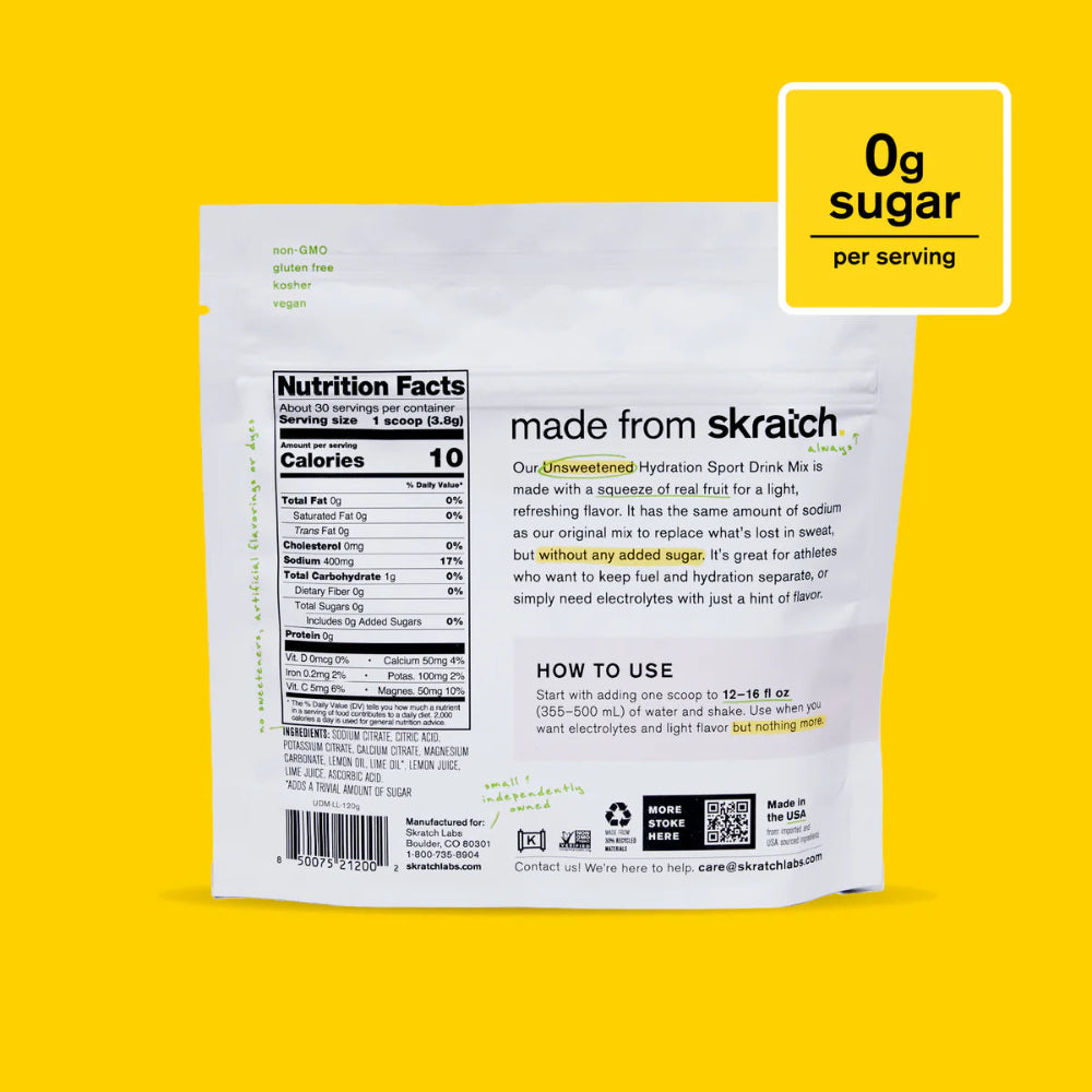 Skratch Labs Unsweetened Hydration Sport Drink Mix