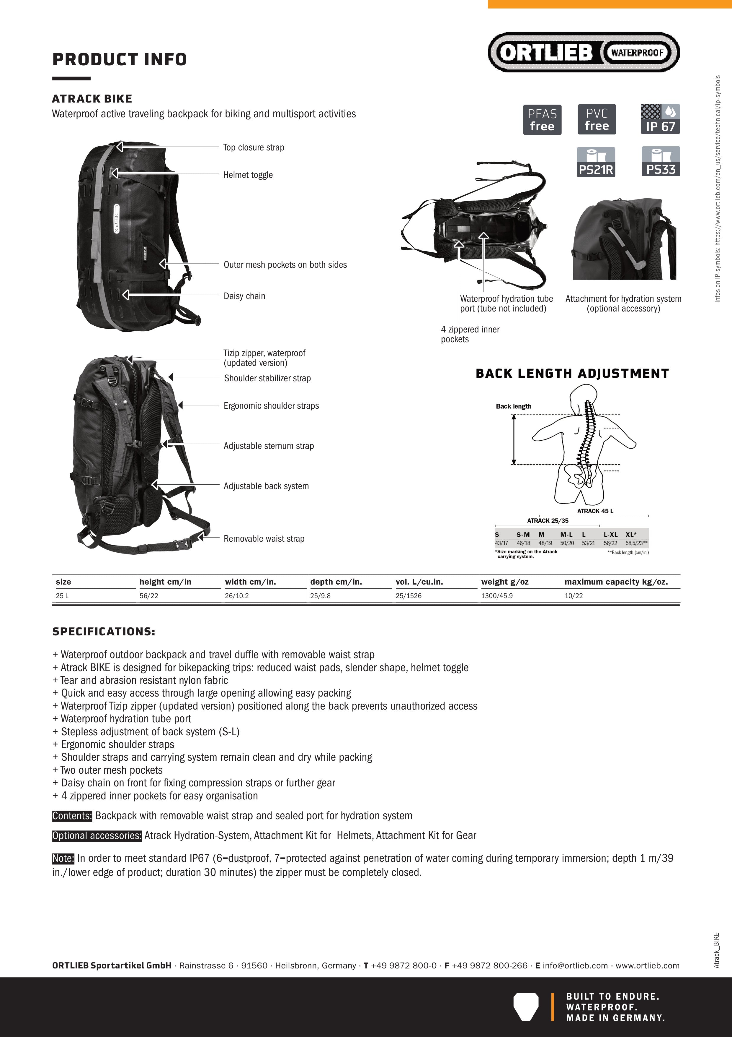 ASSOS x ORTLIEB Atrack Backpack 25L - La Bicicletta Toronto