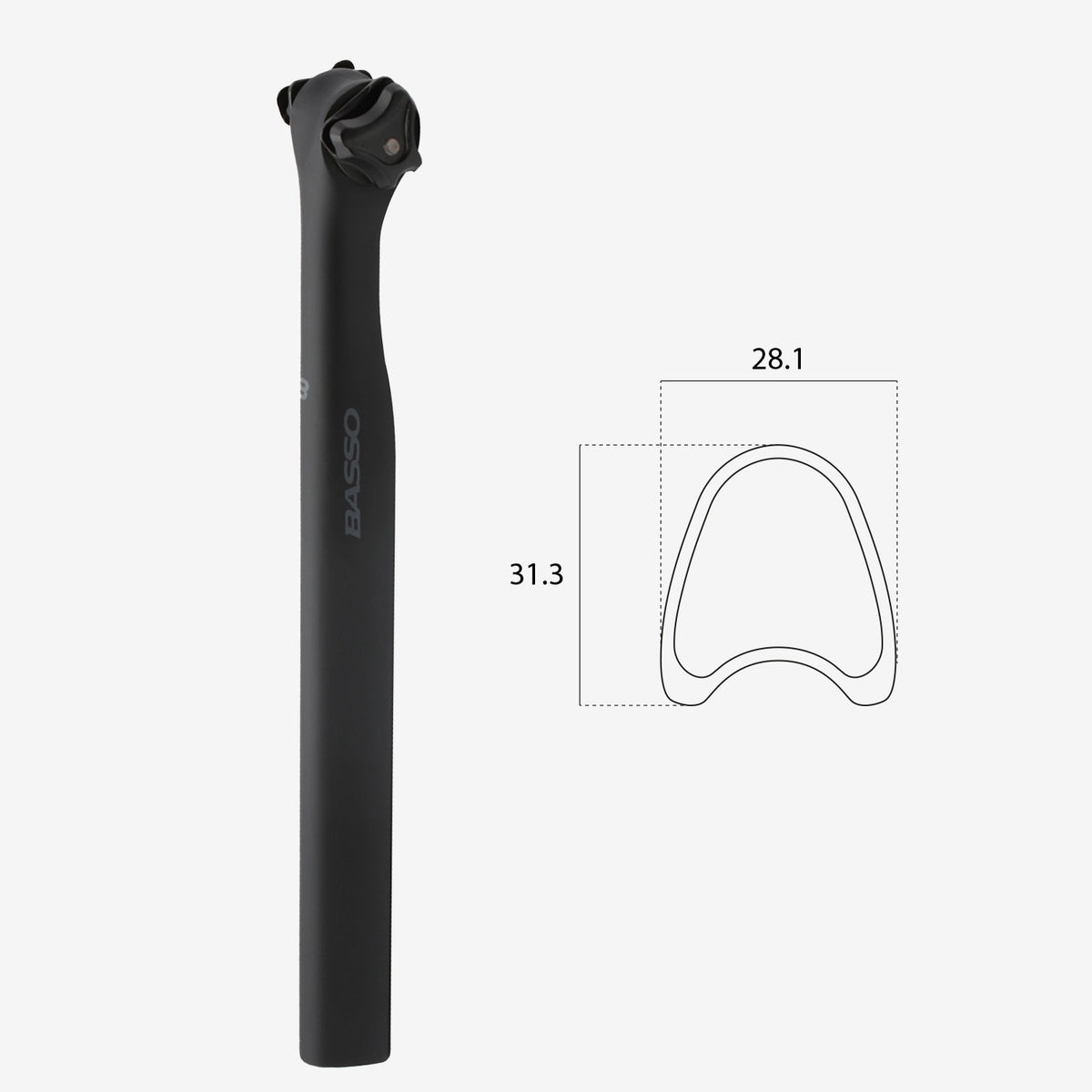 basso sattelstütze Basso Diamante SV seatpost 0mm offset